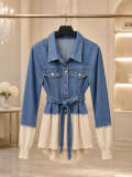 Denim knit jacket  - Изображение 3